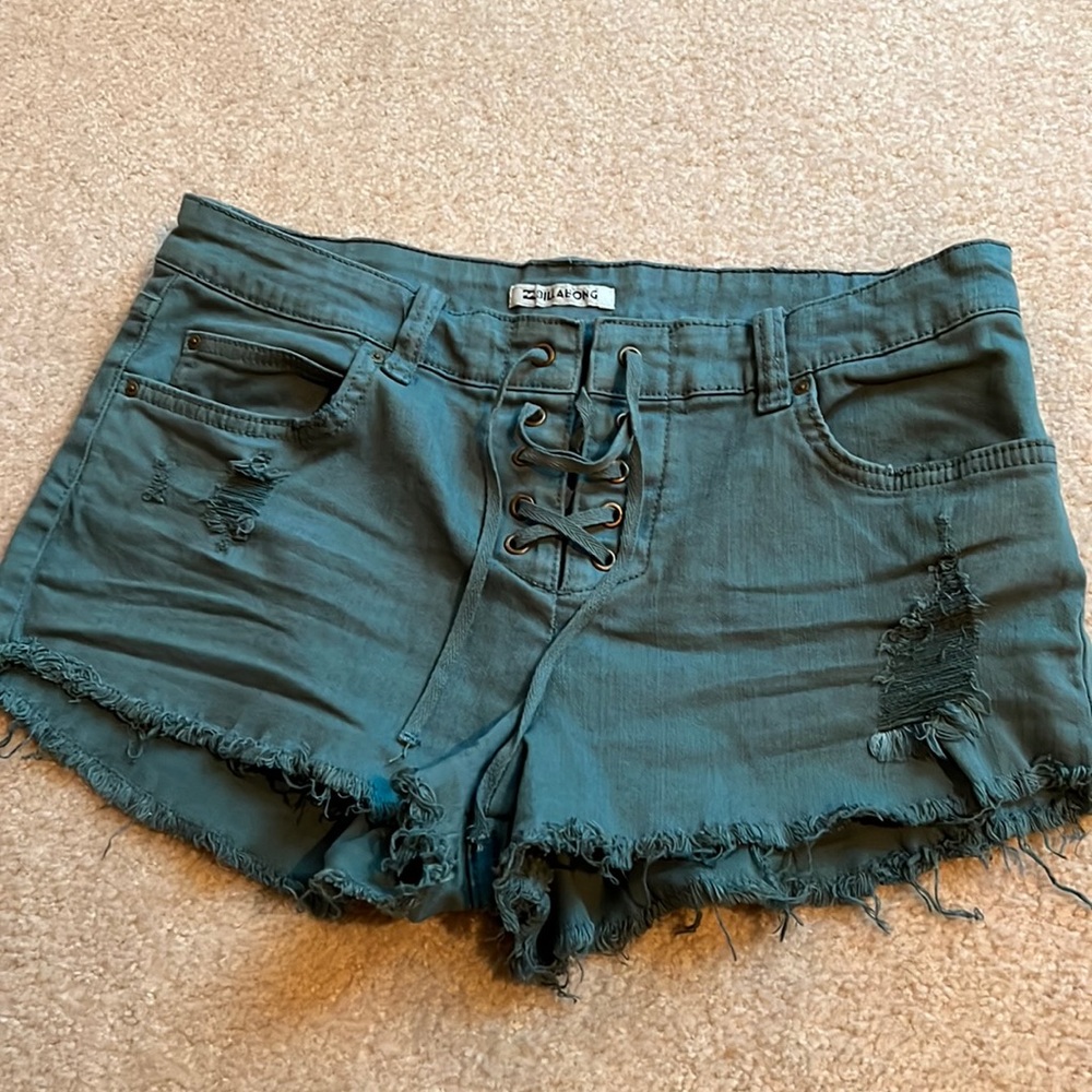 Billabong lace up jean shorts
